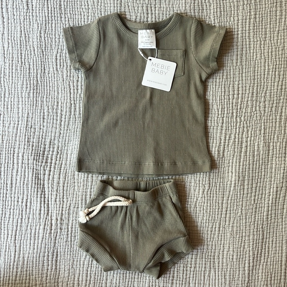 Mebie baby ribbed set
